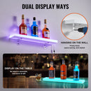 VEVOR sienas LED apgaismots alkohola pudeles displejs, mājas bāra plaukts, 61 cm