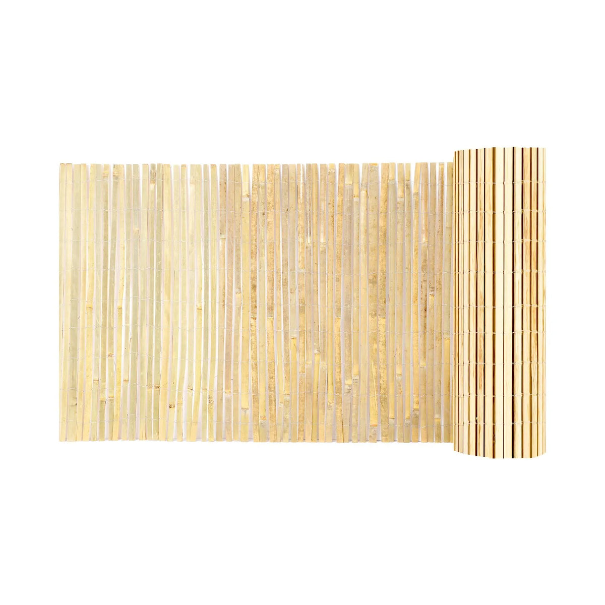 Dabīgais bambusa līstu siets, videi draudzīgs privātuma žogs 91 x 598 cm, dekoratīvs bambusa panelis dārzam, pagalmam, balkonam, terasei, pie baseina