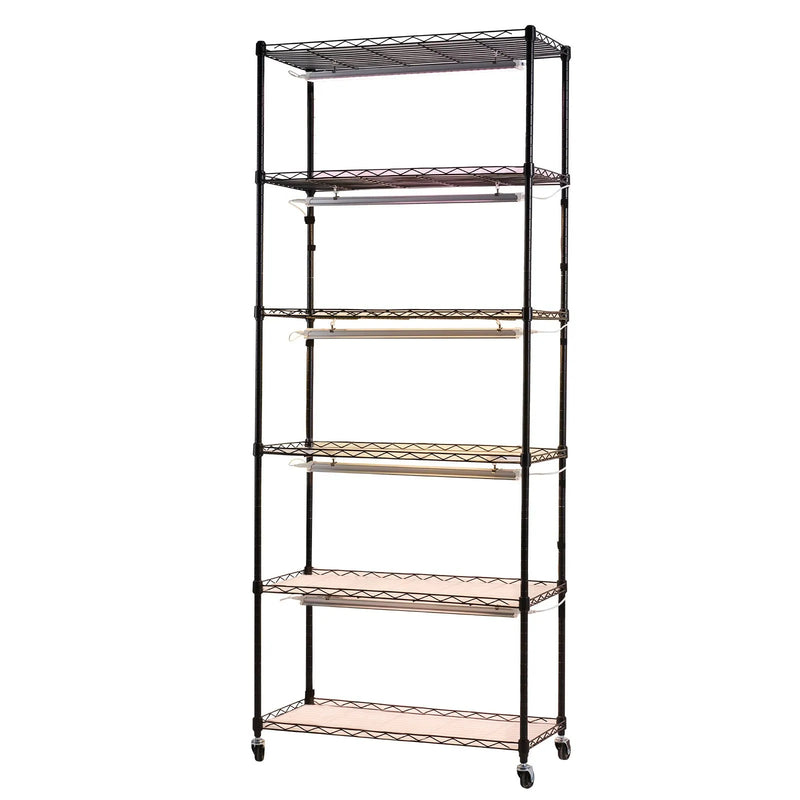 VEVOR 6 līmeņu iekštelpu augu plaukts ar riteņiem un 4/9/14 h taimeri, 180 cm metāla statīvs ar 150 W trīskrāsu pilna spektra audzēšanas gaismām, piemērots dīgstu audzēšanai