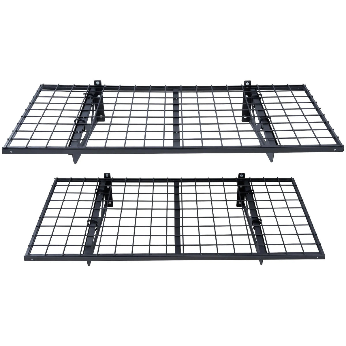 Uzglabāšanas plaukti 2 gab. 22 x 61 cm pie sienas stiprināmi 114 kg, metāla