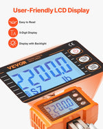 VEVOR Digitālie celtņa svari 1000 kg, industriālie piekaramie svari ar tālvadības pulti, alumīnija korpusu un LCD ekrānu, augstas precizitātes svari būvniecībai, rūpniecībai, saimniecībai un medībām, oranži