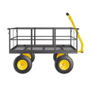 VEVOR Tērauda dārza ratiņi, 635 kg kravnesība, smagsvara konstrukcija, 33 cm riepas