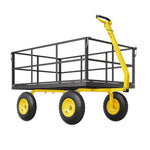 VEVOR Tērauda dārza ratiņi, 635 kg kravnesība, smagsvara konstrukcija, 33 cm riepas