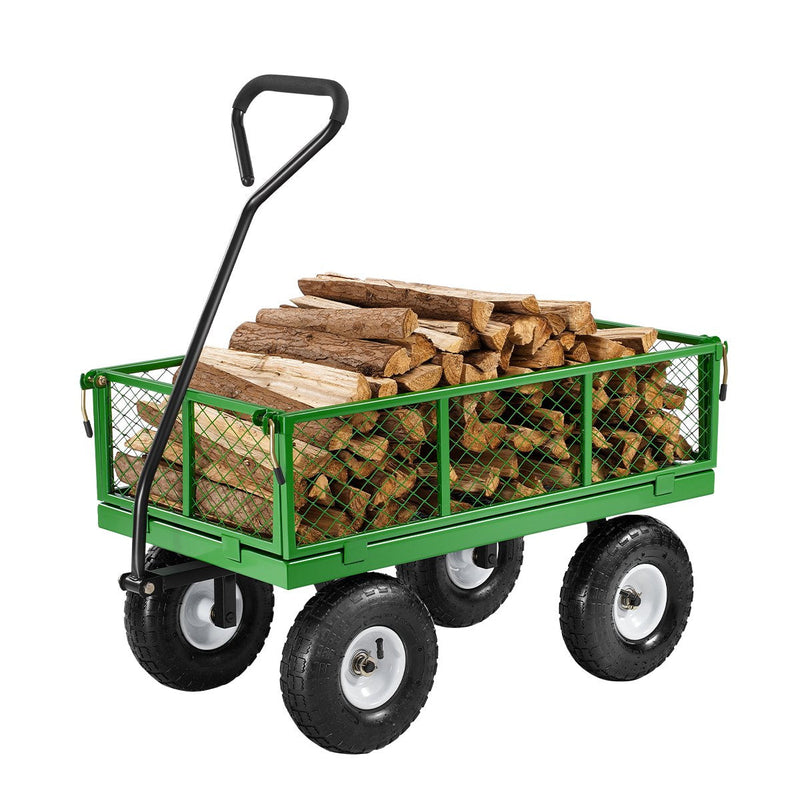 VEVOR Tērauda dārza ratiņi, 308 kg kravnesība, smagsvara modelis, 25 cm riepas