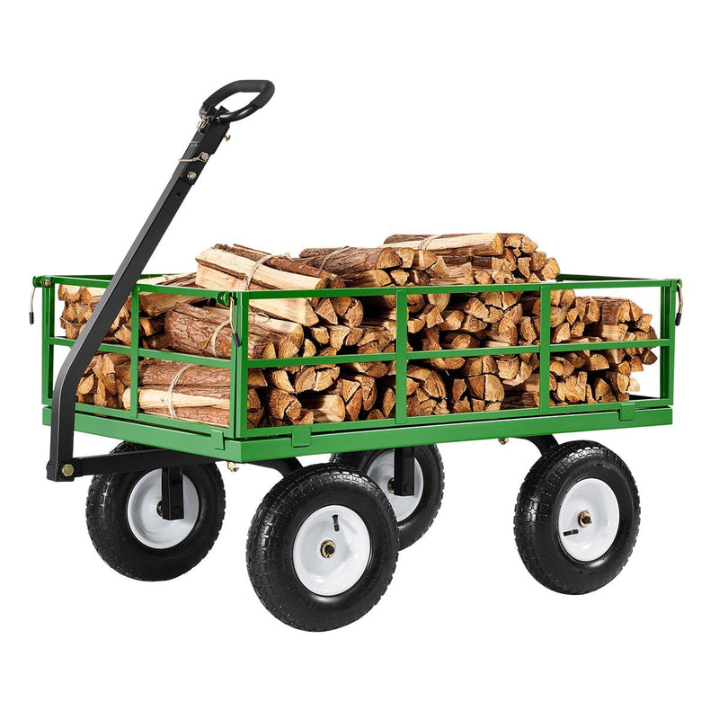 VEVOR Tērauda dārza ratiņi, 544 kg kravnesība, smagsvara modelis, 33 cm riepas