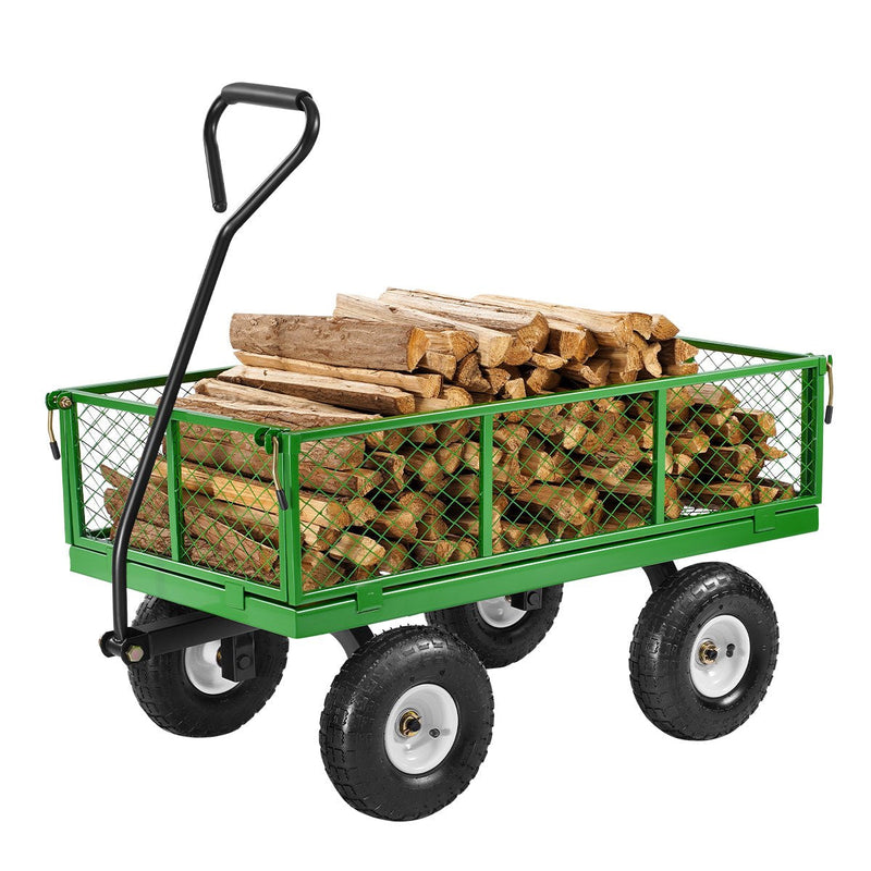 VEVOR Tērauda dārza ratiņi, 408 kg kravnesība, smagsvara modelis, 25 cm riepas