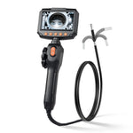 Артикулируемая камера-борескоп VEVOR с подсветкой, двунаправленный эндоскоп с зондом 6,2 мм, IPS-экраном 10,9 см, 8-кратным зумом, степенью защиты IP67 и кабелем длиной 1,5 м для проверки автомобилей и механического оборудования