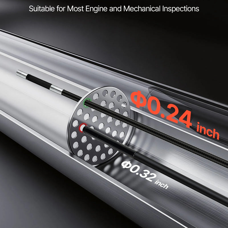 VEVOR artikulējamais endoskops ar apgaismojumu, 4 virzienu 360° boreskops ar 6,2 mm zondi, 1920 × 1080 Full HD kameru, 11,4 cm HD IPS ekrānu, 8× tālummaiņu un 1,5 m kabeli auto un mehānisko iekārtu pārbaudei
