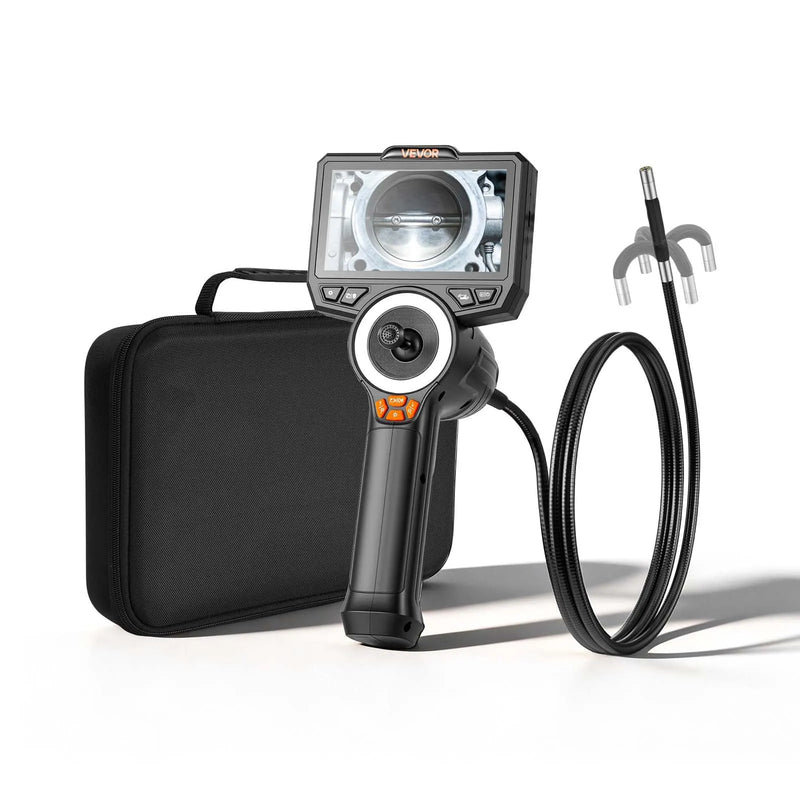 VEVOR artikulējamais endoskops ar apgaismojumu, 4 virzienu 360° boreskops ar 4,5" IPS ekrānu, 1920 × 1080 Full HD kameru, 8× tālummaiņu, IP67 ūdensizturību un 1,5 m kabeli, auto diagnostikai un cauruļvadu pārbaudei