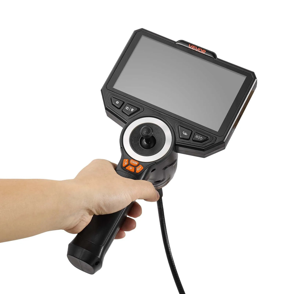VEVOR artikulējamais endoskops ar apgaismojumu, 4 virzienu 360° boreskopa kamera, 15,2 cm HD IPS ekrāns, 1920 × 1080 Full HD kamera, 8× tālummaiņa, 7000 mAh akumulators, IP67 ūdensizturība, 1,5 m kabelis auto diagnostikai un cauruļvadu pārbaudei