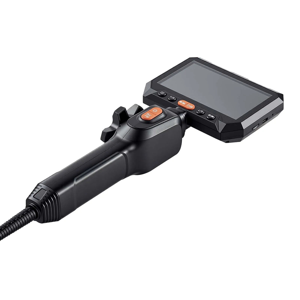 VEVOR divu kameru artikulējamais boreskops ar apgaismojumu, divvirzienu endoskops ar 6,2 mm zondi, 12,7 cm HD IPS dalītā ekrāna displeju, 8× tālummaiņu, IP67 ūdensizturību un 1,5 m kabeli auto un mehānisko iekārtu pārbaudei