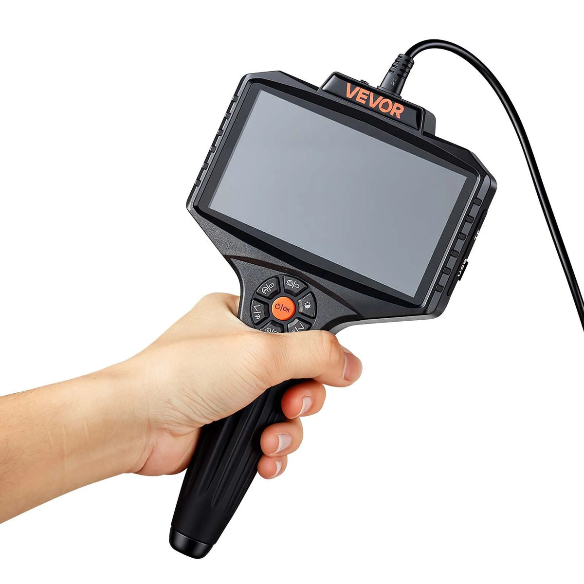 VEVOR 360° rotējošs endoskops ar divām kamerām, 12,7 cm HD IPS dalītā ekrāna displejs, 8 mm kamera ar apgaismojumu, IP67, 5 m inspekcijas kabelis automobiļiem un cauruļvadiem