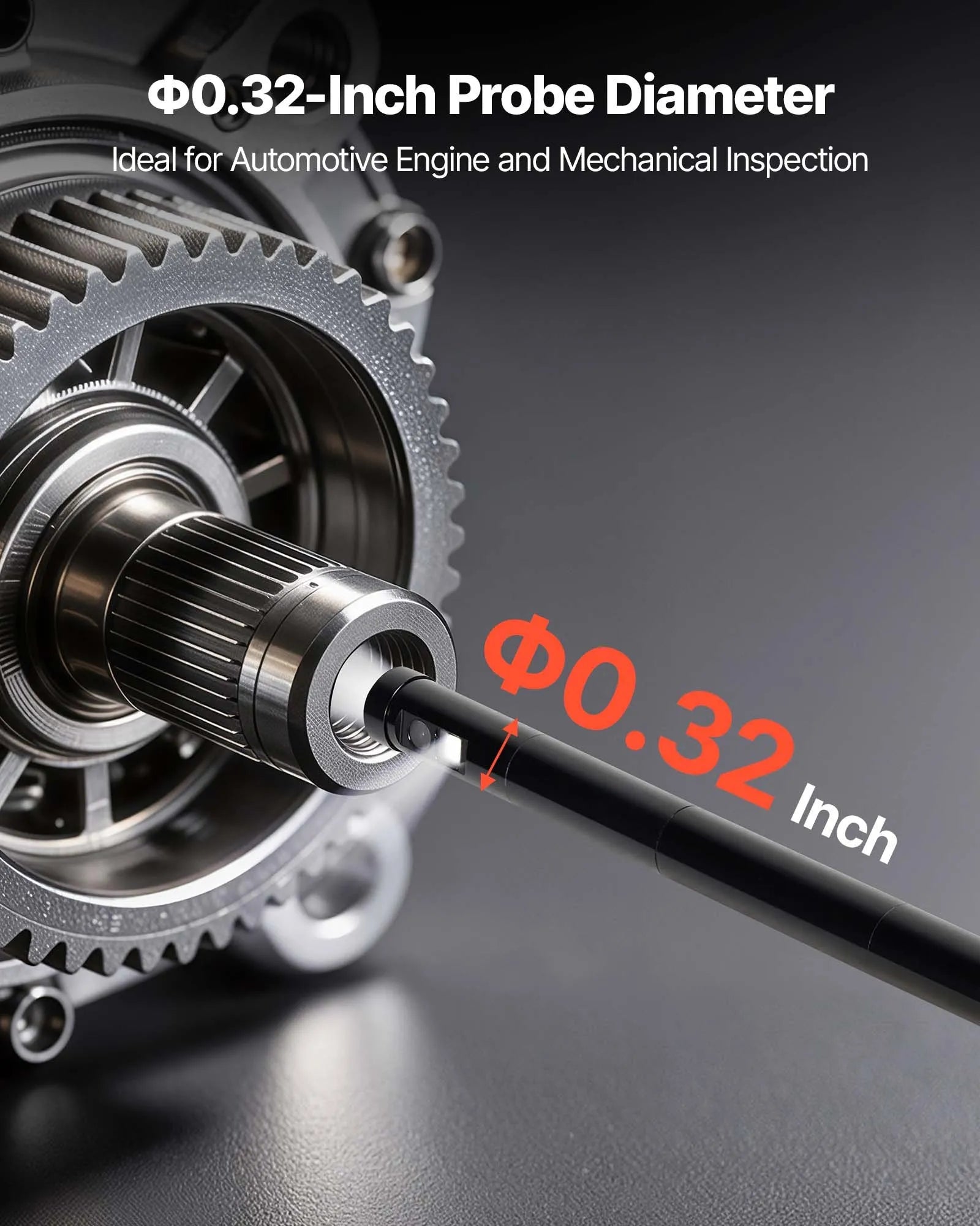 VEVOR 360° rotējošs endoskops ar divām kamerām, 12,7 cm HD IPS dalītā ekrāna displejs, 8 mm kamera ar apgaismojumu, IP67, 5 m inspekcijas kabelis automobiļiem un cauruļvadiem
