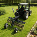 VEVOR 122 cm velkamais ainavu grābeklis, velkams zāliena un akmeņu grābeklis ATV, pļaujmašīnām un traktoriem, 24 izturīgi tērauda zari, regulējams augstums un leņķis, pastiprināts aerācijas grābeklis lapām un dārza atkritumiem