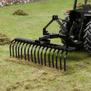 VEVOR 127 cm 3 punktu ainavu akmeņu grābeklis ar 17 tērauda zariem, regulējamu leņķi, piemērots 1. kategorijas traktoriem, pastiprināts zāliena aerators zālei un zariem