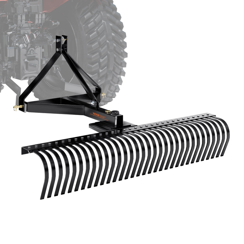 VEVOR velkamais zāliena skarifikators 1524 mm ar 3 punktu piekari un stiprinājumiem