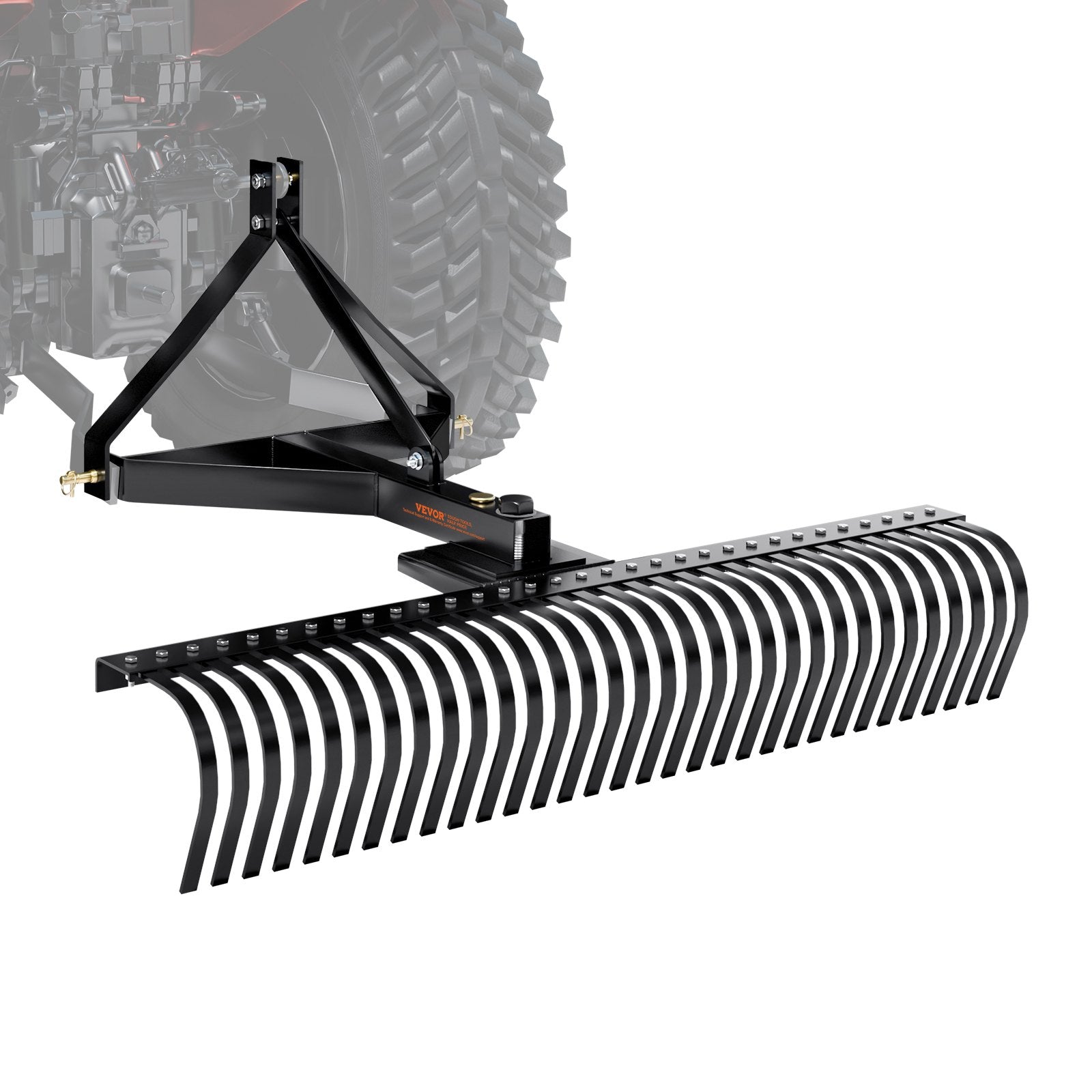 VEVOR velkamais zāliena skarifikators 1524 mm ar 3 punktu piekari un stiprinājumiem