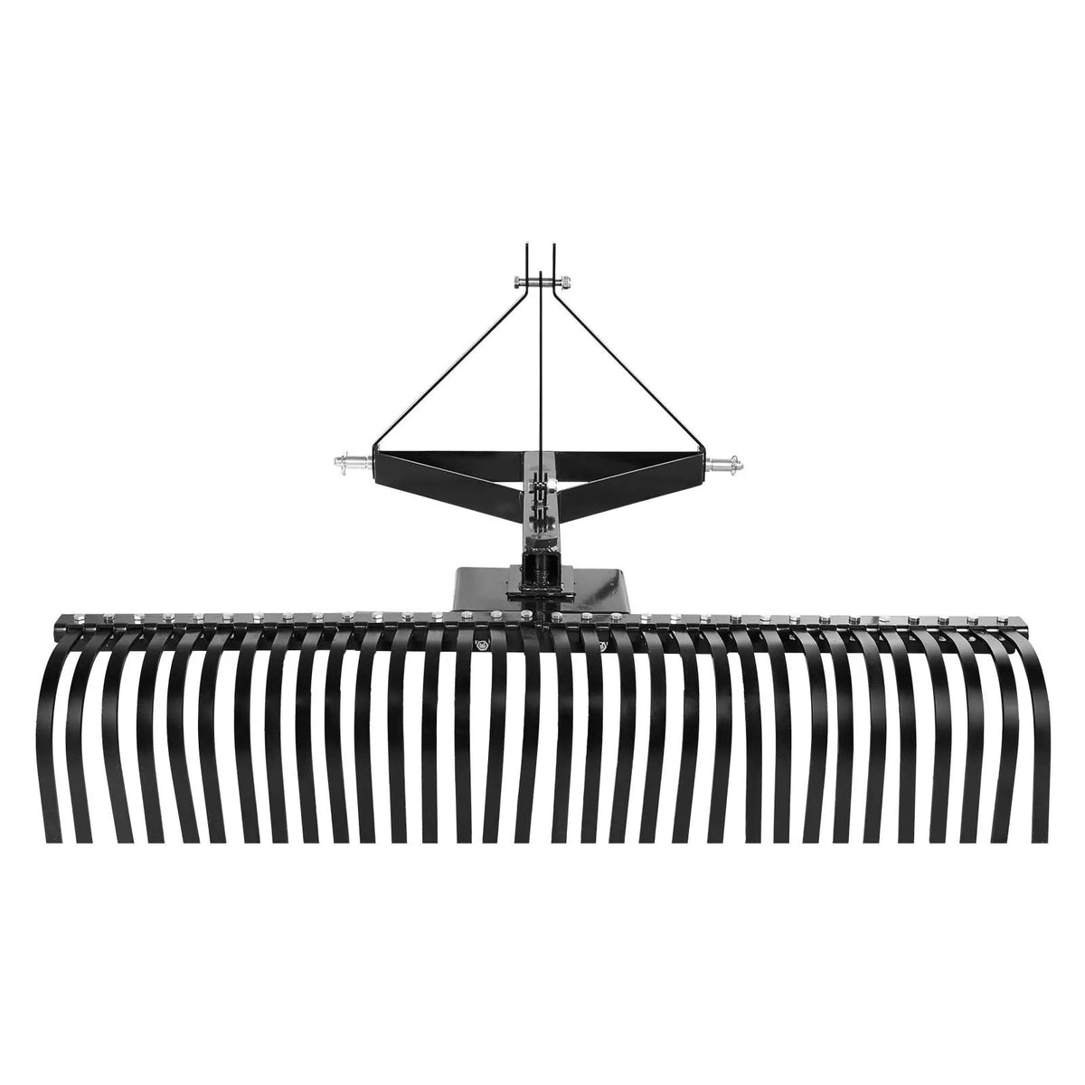 VEVOR piekabināms zāliena skarifikators, 1525 mm darba platums, ar 32 tērauda zariem, trīspunktu zāliena skarifikatora grābeklis ar stiprinājumiem traktoram, ainavu grābeklis dārzam, saimniecībai un zālienam