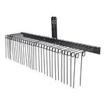 VEVOR piekabināms ainavu grābeklis, 183 cm zāles iztīrītāja grābeklis ar 32 tērauda dakšām