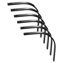 VEVOR akmens grābekļa zobi, 6 gab., 25,4 × 7,9 mm skrūvējami ainavu grābekļa zobi ar vienu stiprinājuma atveri, augstas izturības termiski apstrādāta tērauda rezerves daļas grants grābeklim