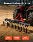 VEVOR akmens grābekļa zobi, 6 gab., 25,4 × 7,9 mm skrūvējami ainavu grābekļa zobi ar vienu stiprinājuma atveri, augstas izturības termiski apstrādāta tērauda rezerves daļas grants grābeklim