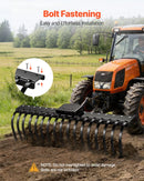 VEVOR akmens grābekļa zobi, 6 gab., 25,4 × 7,9 mm skrūvējami ainavu grābekļa zobi ar vienu stiprinājuma atveri, augstas izturības termiski apstrādāta tērauda rezerves daļas grants grābeklim