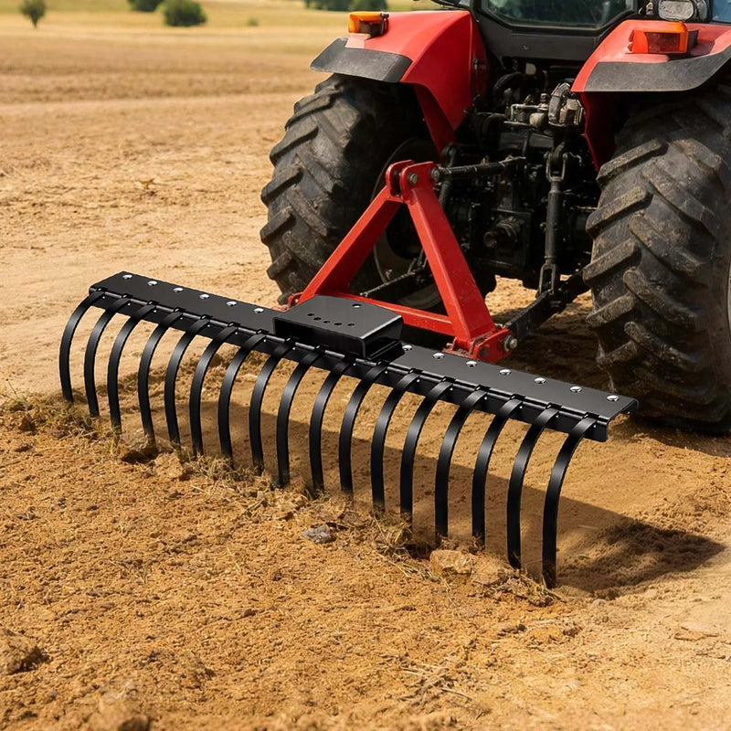 VEVOR akmens grābekļa zobi, 6 gab., 25,4 × 7,9 mm skrūvējami ainavu grābekļa zobi ar vienu stiprinājuma atveri, augstas izturības termiski apstrādāta tērauda rezerves daļas grants grābeklim
