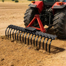 VEVOR akmens grābekļa zobi, 6 gab., 25,4 × 7,9 mm skrūvējami ainavu grābekļa zobi ar vienu stiprinājuma atveri, augstas izturības termiski apstrādāta tērauda rezerves daļas grants grābeklim