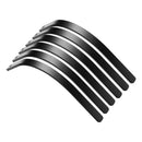 VEVOR akmens grābekļa zobi, 6 gab., 25,4 × 7,9 mm skrūvējami ainavu grābekļa zobi ar vienu stiprinājuma atveri, augstas izturības termiski apstrādāta tērauda rezerves daļas grants grābeklim