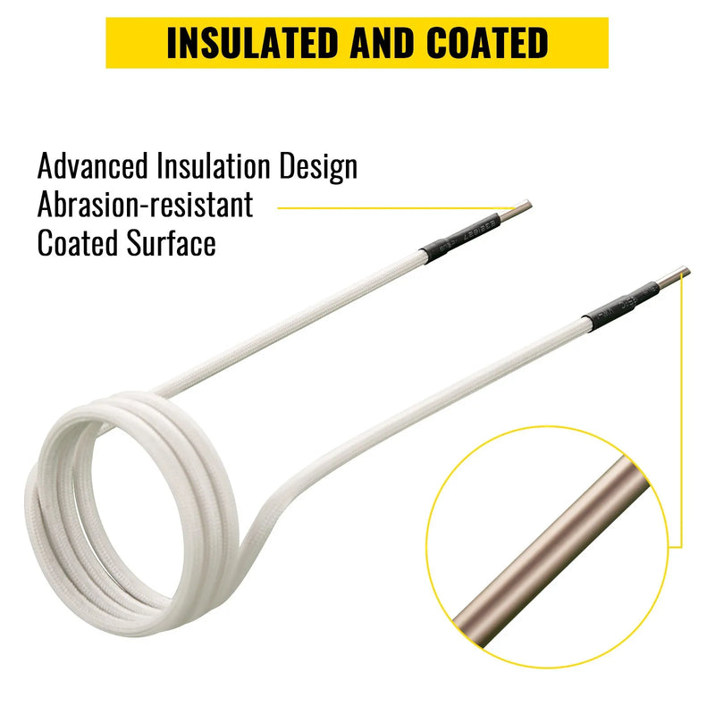 VEVOR Набор катушек индукционного нагрева, 8 шт, магнитный мини индукционный нагреватель без пламени, термостойкие гибкие аксессуары для удаления ржавых гаек и болтов