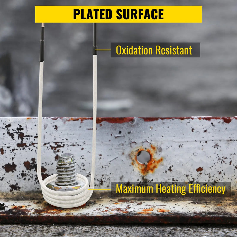 VEVOR Набор катушек индукционного нагрева, 8 шт, магнитный мини индукционный нагреватель без пламени, термостойкие гибкие аксессуары для удаления ржавых гаек и болтов