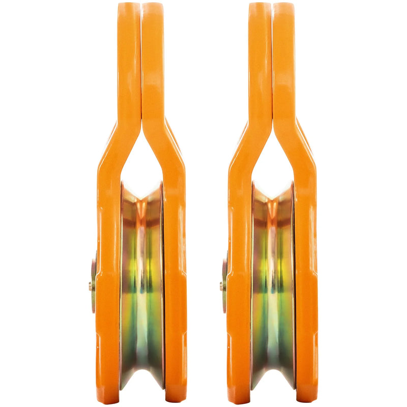 Ролик блока защелки, предельная рабочая нагрузка 11 т, шкив лебедки 14 мм для синтетического троса или мягких зажимов, внедорожное эвакуационное оборудование для трактора, грузовика, ATV и UTV, комплект из 2 штук