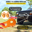 Ролик блока защелки, предельная рабочая нагрузка 11 т, шкив лебедки 14 мм для синтетического троса или мягких зажимов, внедорожное эвакуационное оборудование для трактора, грузовика, ATV и UTV, комплект из 2 штук