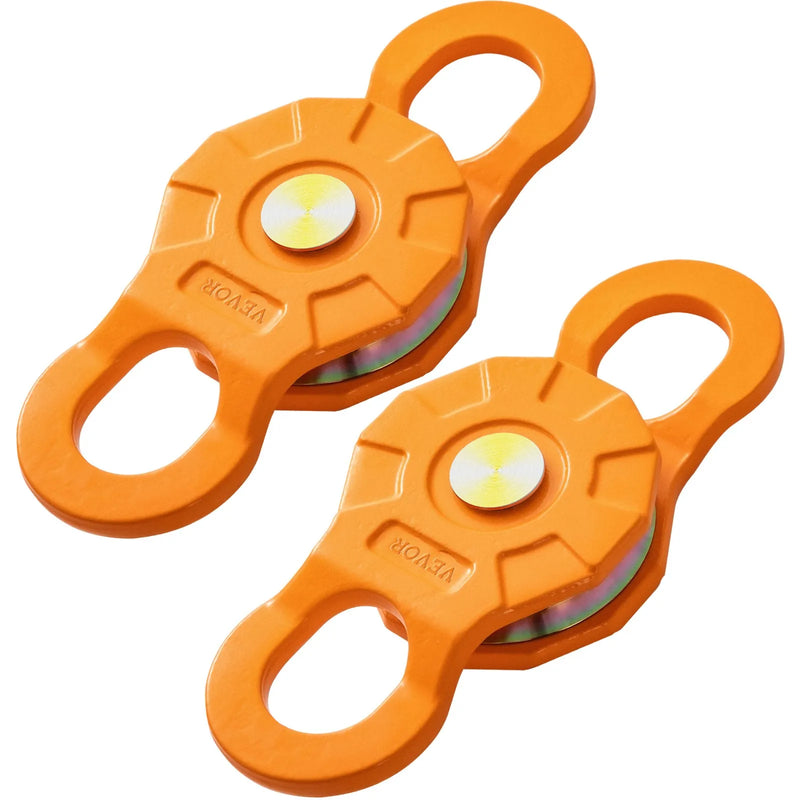 Ролик блока защелки, предельная рабочая нагрузка 11 т, шкив лебедки 14 мм для синтетического троса или мягких зажимов, внедорожное эвакуационное оборудование для трактора, грузовика, ATV и UTV, комплект из 2 штук