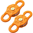 Ролик блока защелки, предельная рабочая нагрузка 11 т, шкив лебедки 14 мм для синтетического троса или мягких зажимов, внедорожное эвакуационное оборудование для трактора, грузовика, ATV и UTV, комплект из 2 штук