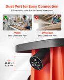 VEVOR oscilējošā vārpstas slīpmašīna ar 2000 apgr./min ātrumu, 6 slīpēšanas uzmavām (12,7–76,2 mm), 16 mm gājienu un 397 × 295 mm čuguna darba galdu, piemērota mēbeļu apdarei, amatniecībai un DIY kokapstrādes darbiem