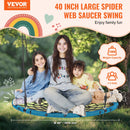 VEVOR zirnekļtīkla tipa apaļās šūpoles bērniem 102 cm, celtspēja 340 kg
