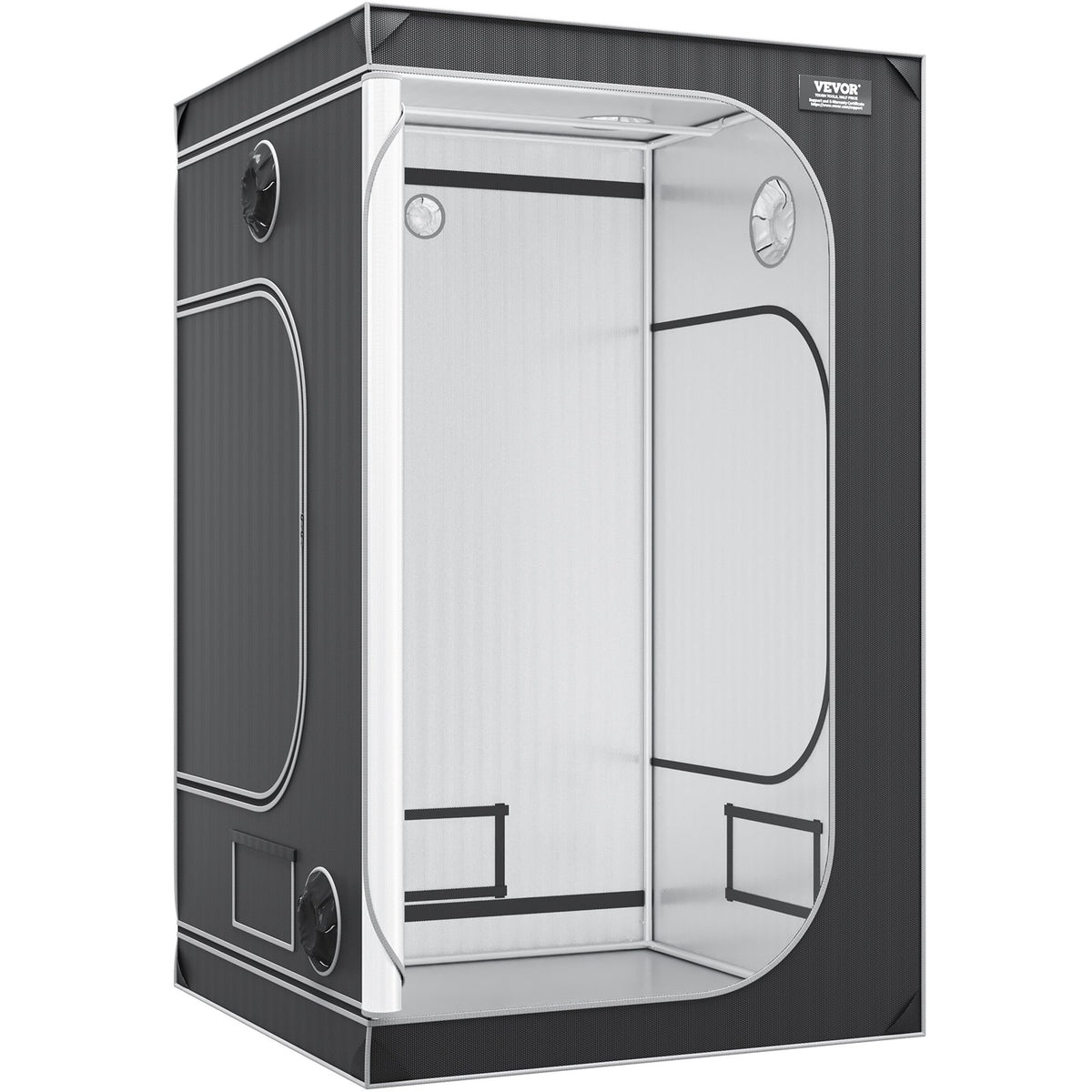 Available in 10 days! VEVOR 121,92 cm x 121,92 cm Growing Tent, 121,92 cm x 121,92 cm x 203,2 cm, High Reflectance 2000D Mylar Hydroponic Growing Tent with Observation Window, Tool Bag and Floor Tray for Indoor Plant Growing