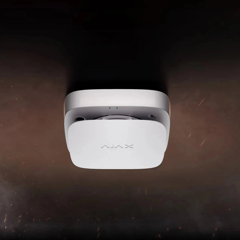 AJAX Jaunās paaudzes Bezvadu Dūmu un Siltuma Detektors FireProtect 2 RB Baltā krāsā