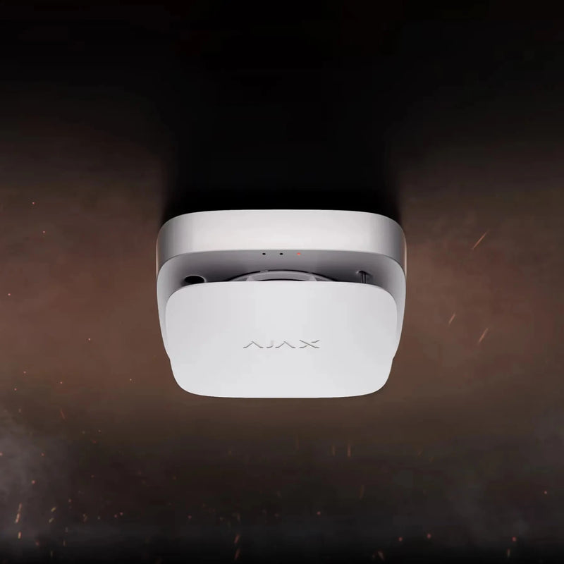 Ajax New generation smoke detector FireProtect 2 RB white (temp., smoke and CO) with replaceable battery