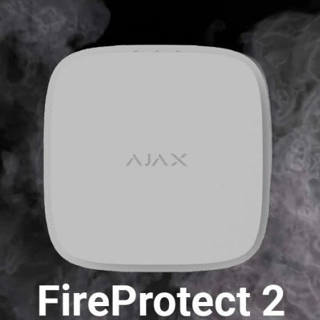 Ajax New generation smoke detector FireProtect 2 RB white (temp., smoke and CO) with replaceable battery