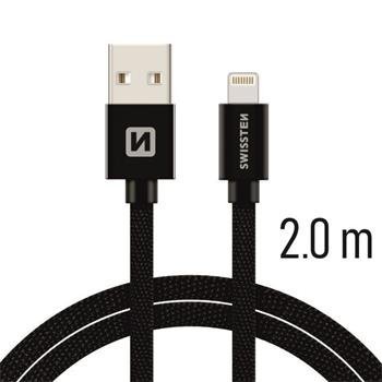Swissten Textile Fast Charge 3A Lightning Data and Charging Cable 2m