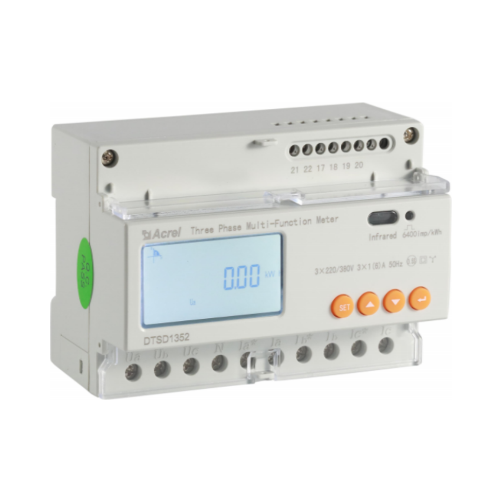 DTSD 1352-C trīsfāžu elektroenerģijas skaitītājs ar RS485 (Modbus) uzkrāšanas sistēmām, 206-10018-00