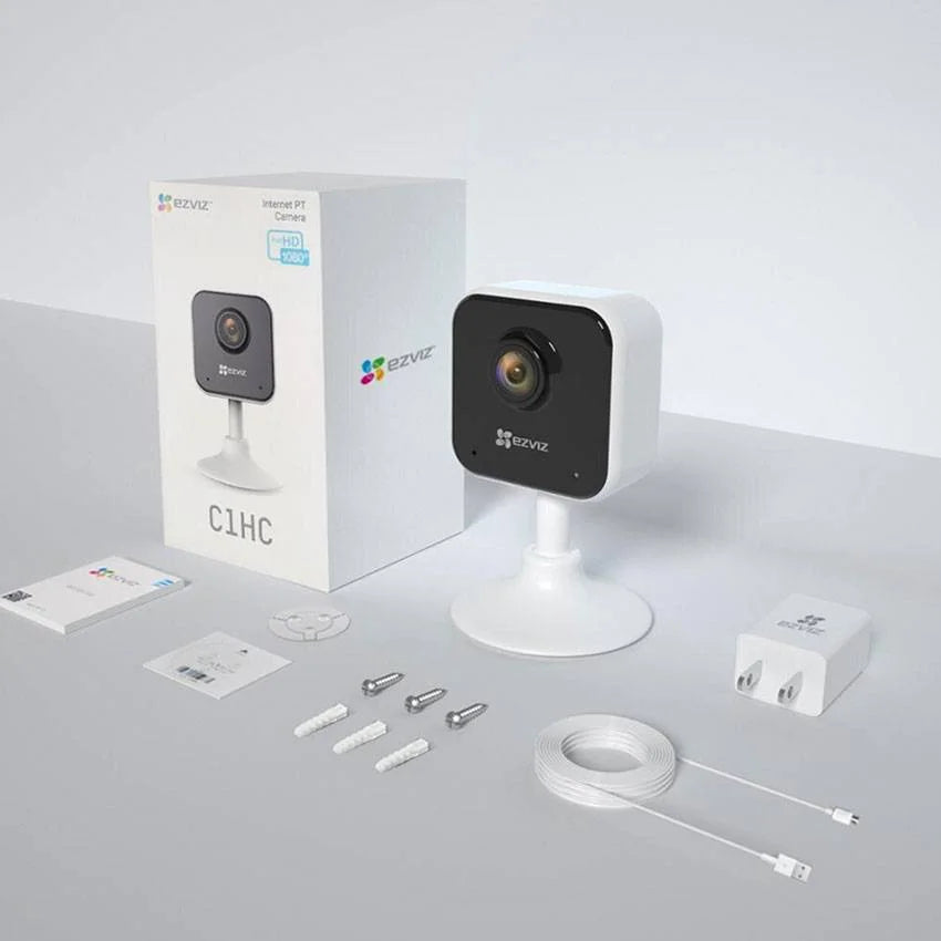 EZVIZ H1C Wi-Fi siseruumide videokaamera, 2 Mpix,2.8 mm @ F2.0, 130°,1920 x 1080 @20fps, 5V DC USB kaudu, sisseehitatud Micro SD/SDHC/SDXC pesa, kuni 256 GB.