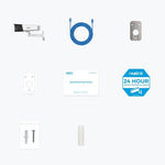 Reolink Duo Series P730 4K 8MP POE Dual-Lens Camera, wired for internet. White
