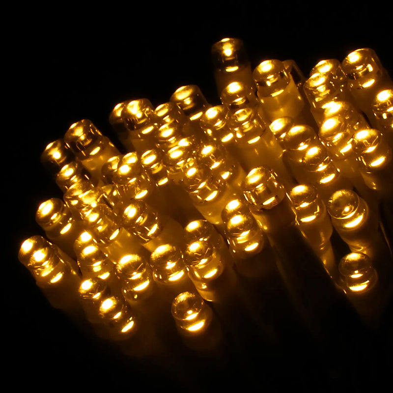 5m Christmas lights warm white powered by 3 x AA batteries.(Not included.)