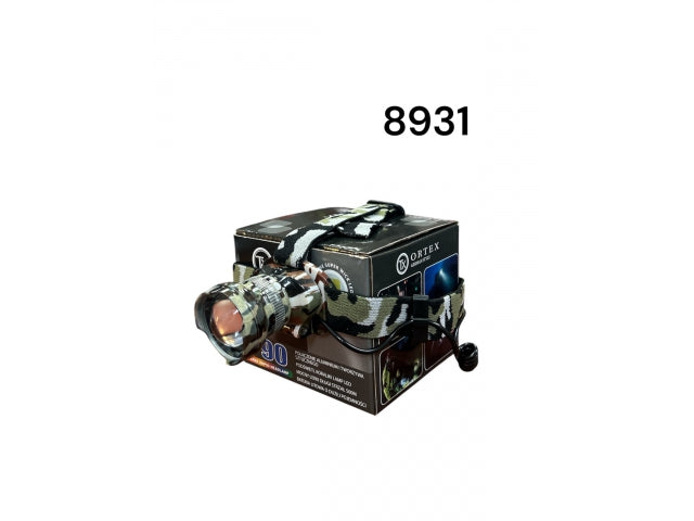 8931 ORTEX Led galvas lukturis ar lādējamām baterijām.