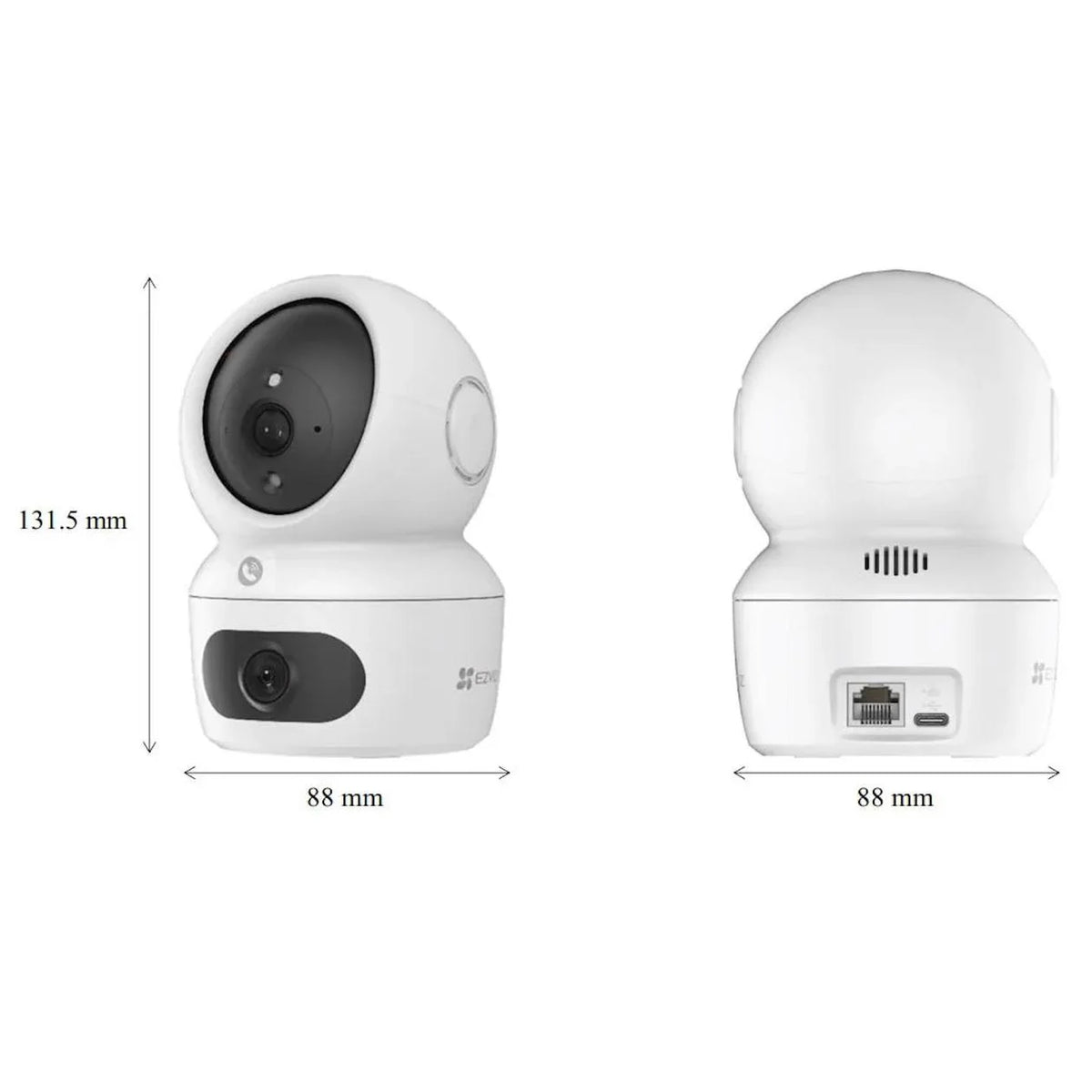 EZVIZ H7c Dual, 4mp, balta - divu objektīvu kamera  4mp izšķirtspēja abiem objektīviem; • Panorāmas skats un divvirzienu saruna; • AI atbalstīta cilvēka formas noteikšana; • Vieda krāsu nakts redzamība.