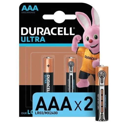 Baterijas Duracell Ultra AAA, 2gab
