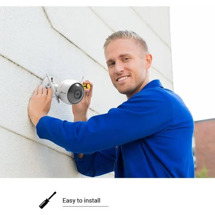 Ezviz H3 ārtelpu Viedā 3K videokamera ar cilvēku un mašīnu uztveršanu, krāsainu nakts redzamību, sirēnu, trauksmes gaismu, IP67, divvirzienu audio